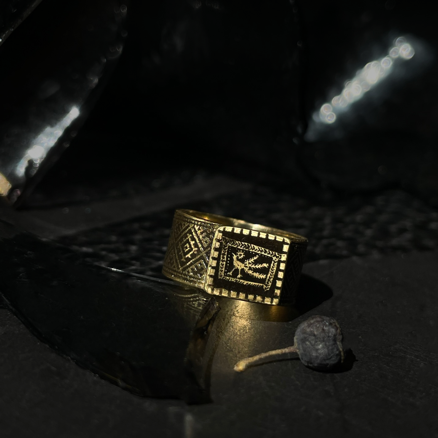 Baltic Zodiac Signet Ring