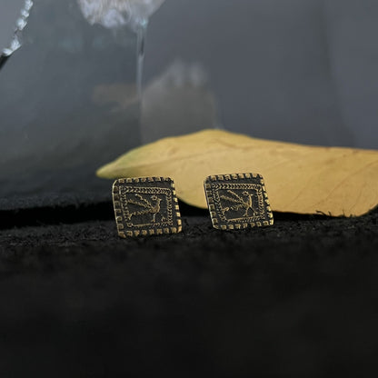 Earrings "Baltic Zodiac Squares"